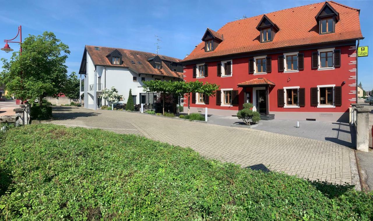 Logis Hotel Restaurant Au Lion Rouge Bartenheim Exterior photo